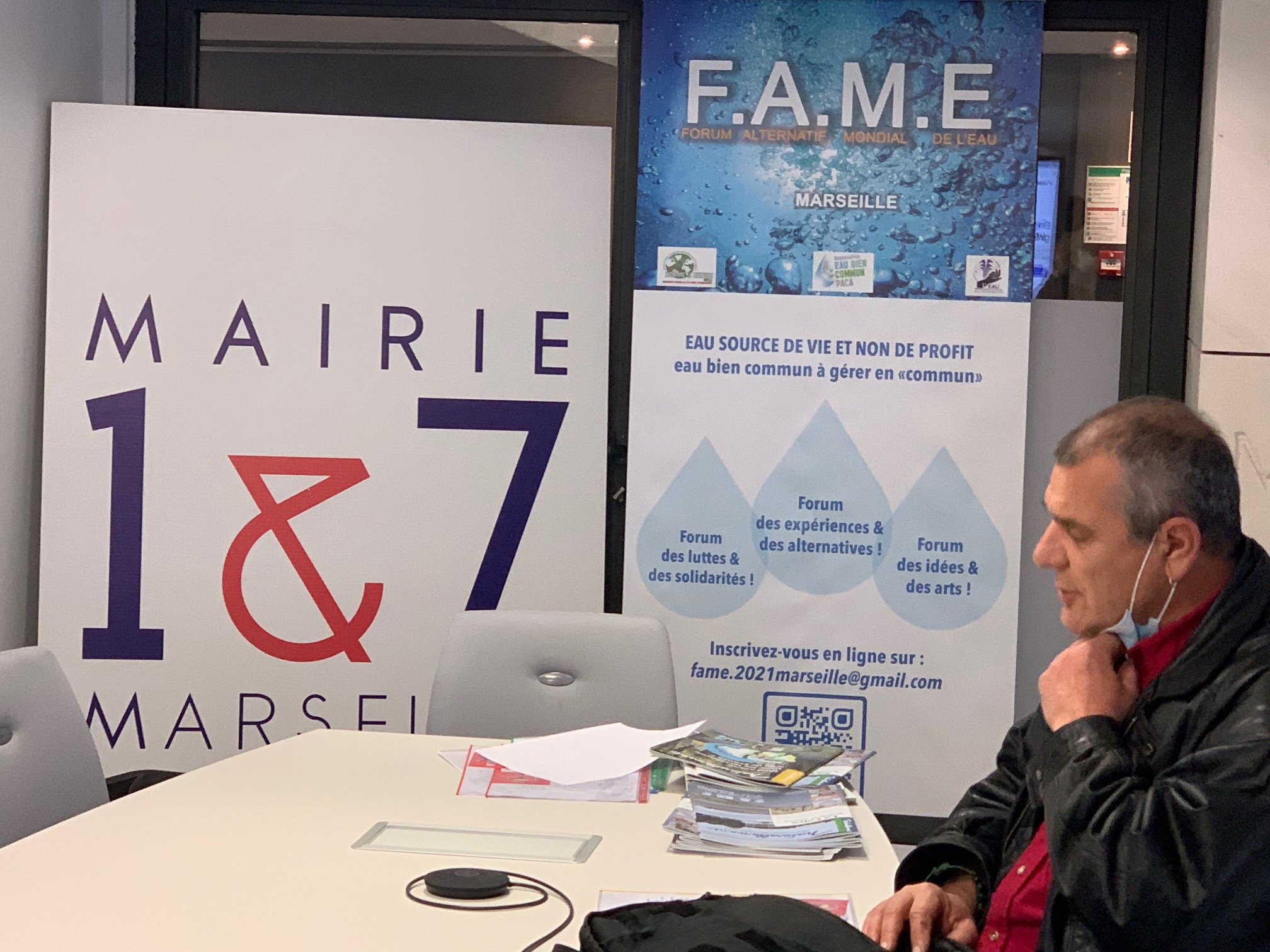 (8) FAME 2021 Marseille : Conférence de presse de lancement des ateliers – Les représentants du MNLE – EBC & EBC PACA – La Coordination Eau ile de France ouvrent les travaux !